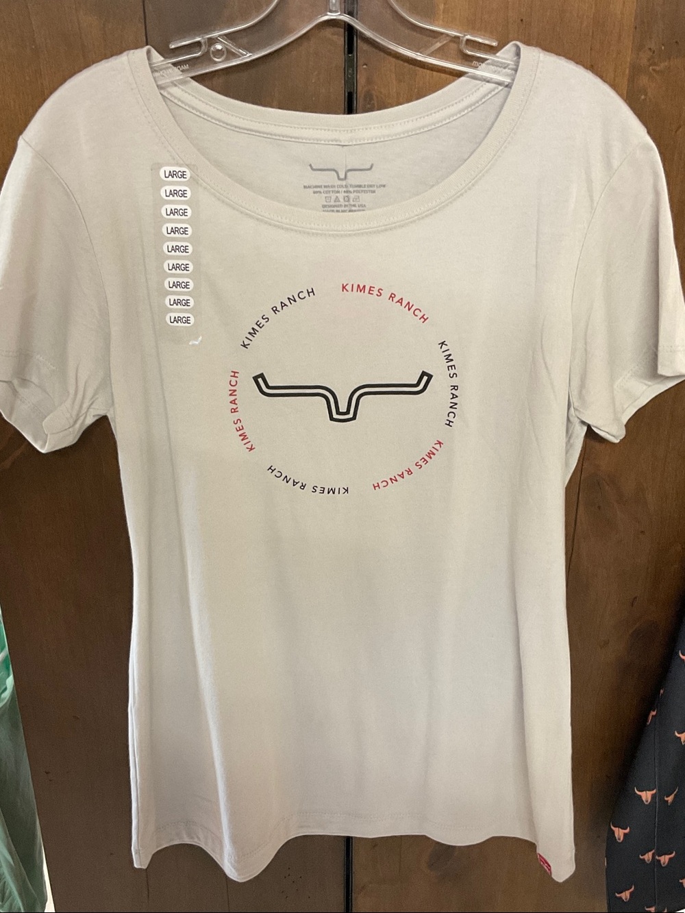 Kimes Ranch Short Sleeve Logo Tee with Black & Red Accent